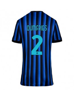 Billige Inter Milan Denzel Dumfries #2 Hjemmedrakt Dame 2025-26 Kortermet